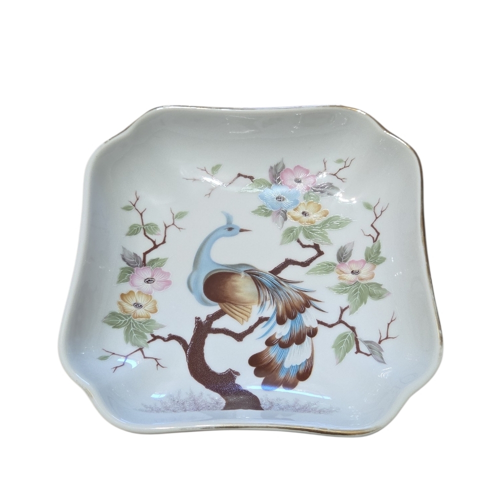 Shafford Peacock Exclusive Design porcelain candy or trinket dish Vintage‎